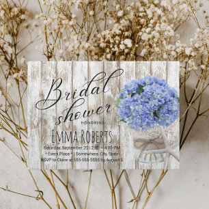 Convites Chá de panela floral do frasco do Hydrangea da