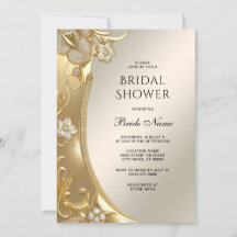 Chá de panela Floral do Ornamentado Dourado