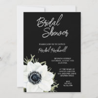 Chá de panela Floral dos Anemones Brancos Pretos
