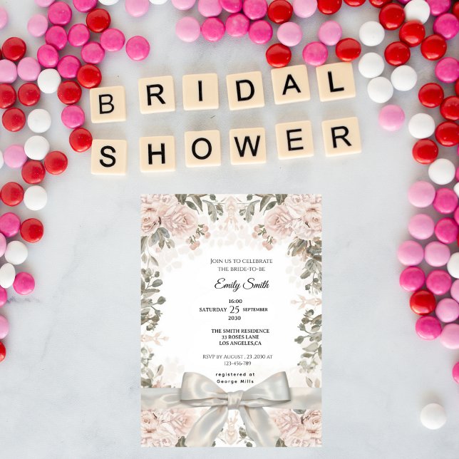 Convites Chá de panela Floral e Elegante de Arco Chic Water (Criador carregado)