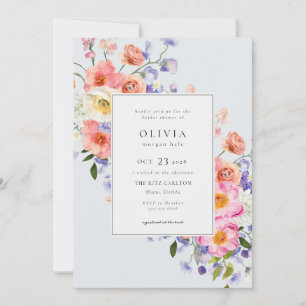 Convites Chá de panela Floral Elegance Pink Boho