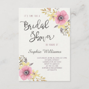 Convites Chá de panela floral elegante