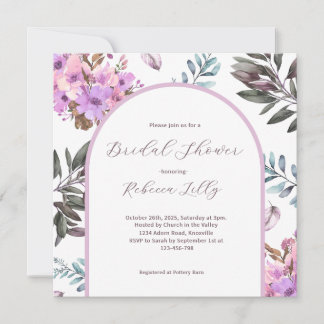 Convites Chá de panela Floral Elegante