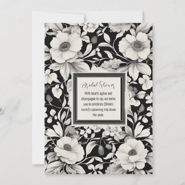 Convites Chá de panela Floral Elegante (Frente)