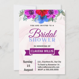 Convites chá de panela floral elegante