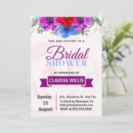 Convites chá de panela floral elegante