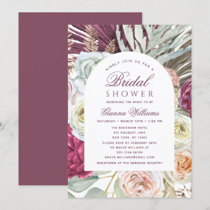 Convites Chá de panela Floral Elegante Boho
