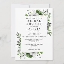 Chá de panela Floral Elegante Boho Olive Green