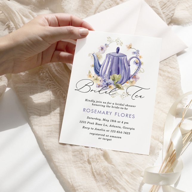 Convites Chá de panela Floral Elegante Bridal Tea (Criador carregado)