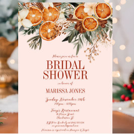 Convites Chá de panela Floral Elegante Citrus