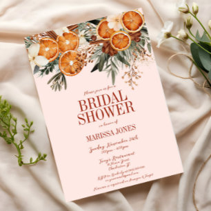 Convites Chá de panela Floral Elegante Citrus