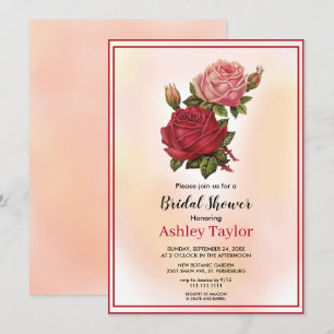 Convites Chá de panela floral Elegante de boro botânico