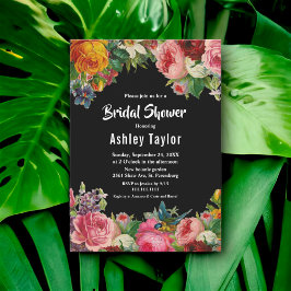 Convites Chá de panela Floral Elegante Para Jardim Botânico