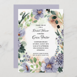 Convites Chá de panela Floral Elegante Watercolor