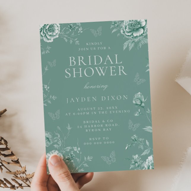 Convites Chá de panela Floral Encantado da Sage (Criador carregado)