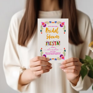 Convites Chá de panela Floral Fiesta Mexicano