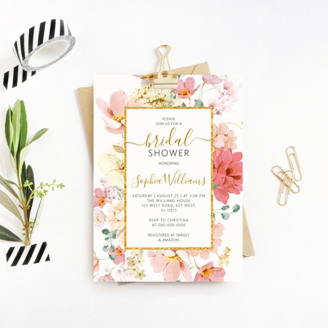 Convites Chá de panela Floral Gentle Gentle (Criador carregado)