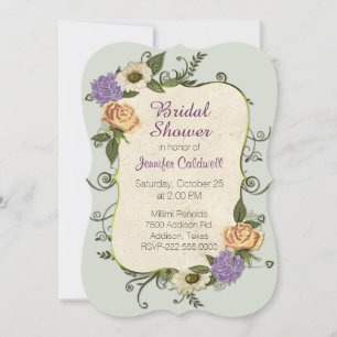 Convites Chá de panela Floral Inspirado Antiquado