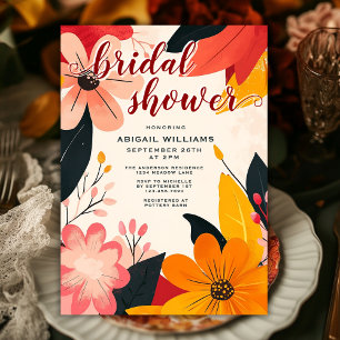 Convites Chá de panela Floral Inspirado por Sunset Italiano