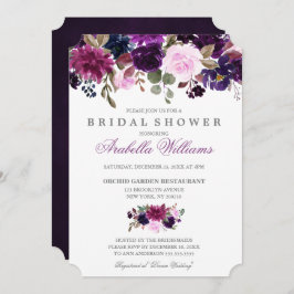 Convites Chá de panela Floral Lavanda Roxo