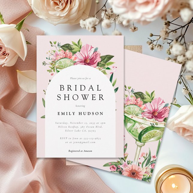 Convites Chá de panela Floral Margarita Fiesta (Criador carregado)