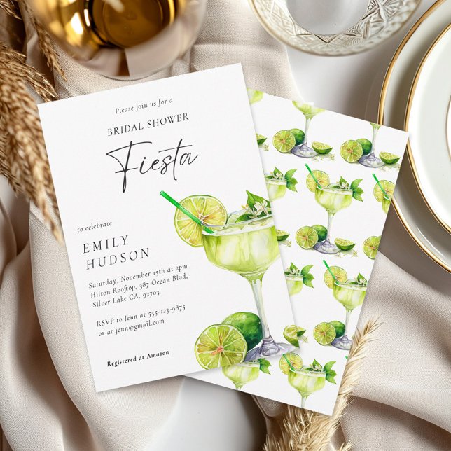 Convites Chá de panela Floral Margarita Mexicana Fiesta (Criador carregado)