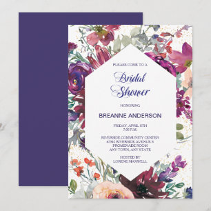 Convites Chá de panela Floral Moderno com Abertura de Jardi