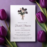 Chá de panela Floral Moderno das Tulipas Roxas Ele
