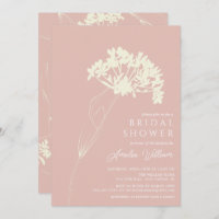 Chá de panela Floral Moderno Rosa e Creme