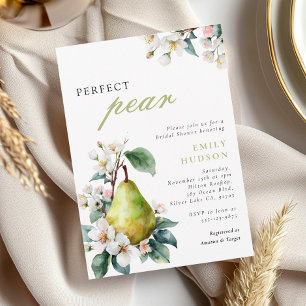Convites Chá de panela Floral Perfeito Pear