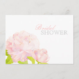 Convites Chá de panela Floral Pink Watercolor Peony