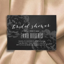 Chá de panela Floral Preto Elegante