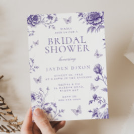 Convites Chá de panela Floral Purple Encantado