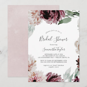 Convites Chá de panela Floral Romance