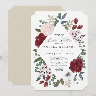 Convites Chá de panela floral romântico