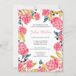 Convites Chá de panela Floral Rosa