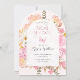 Convites Chá de panela floral rosa