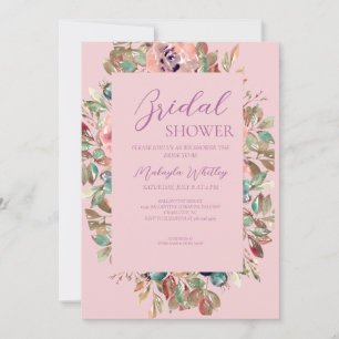 Convites Chá de panela Floral Rosa Blush