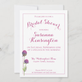 Convites Chá de panela Floral Rosa-de-flor-natural