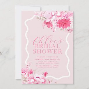 Convites Chá de panela Floral Rosa - Keira