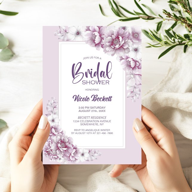 Convites Chá de panela Floral Rosa na moda (Criador carregado)