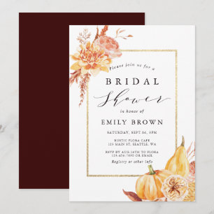 Convites Chá de panela Floral Russo Cair Aquarela