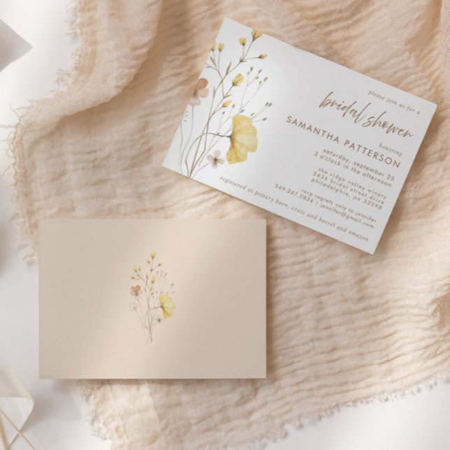 Convites Chá de panela Floral Russo Chic Wildflower (Criador carregado)
