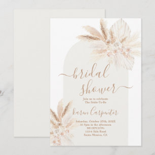 Convites Chá de panela floral seco de boho