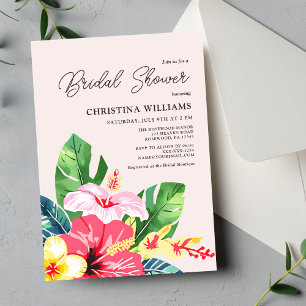 Convites Chá de panela Floral tropical