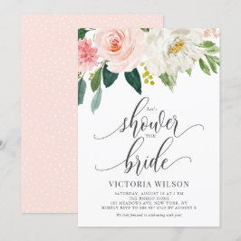 Convites Chá de panela Floral vamos Blush Blush Bride