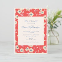 Chá de panela Floral Vermelho Retro Curto Vintage