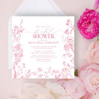 Chá de panela Floral Victoriano Rosa Elegante