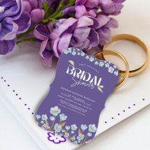 Chá de panela Floral Vintage Blue Watercolor