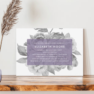 Convites Chá de panela Floral Vintage Violeta